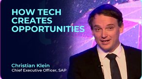 Christian Klein (Chief Executive Officer at SAP) on how tech creates opportunities