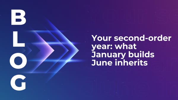 Your second-order year: what January builds, June inherits
